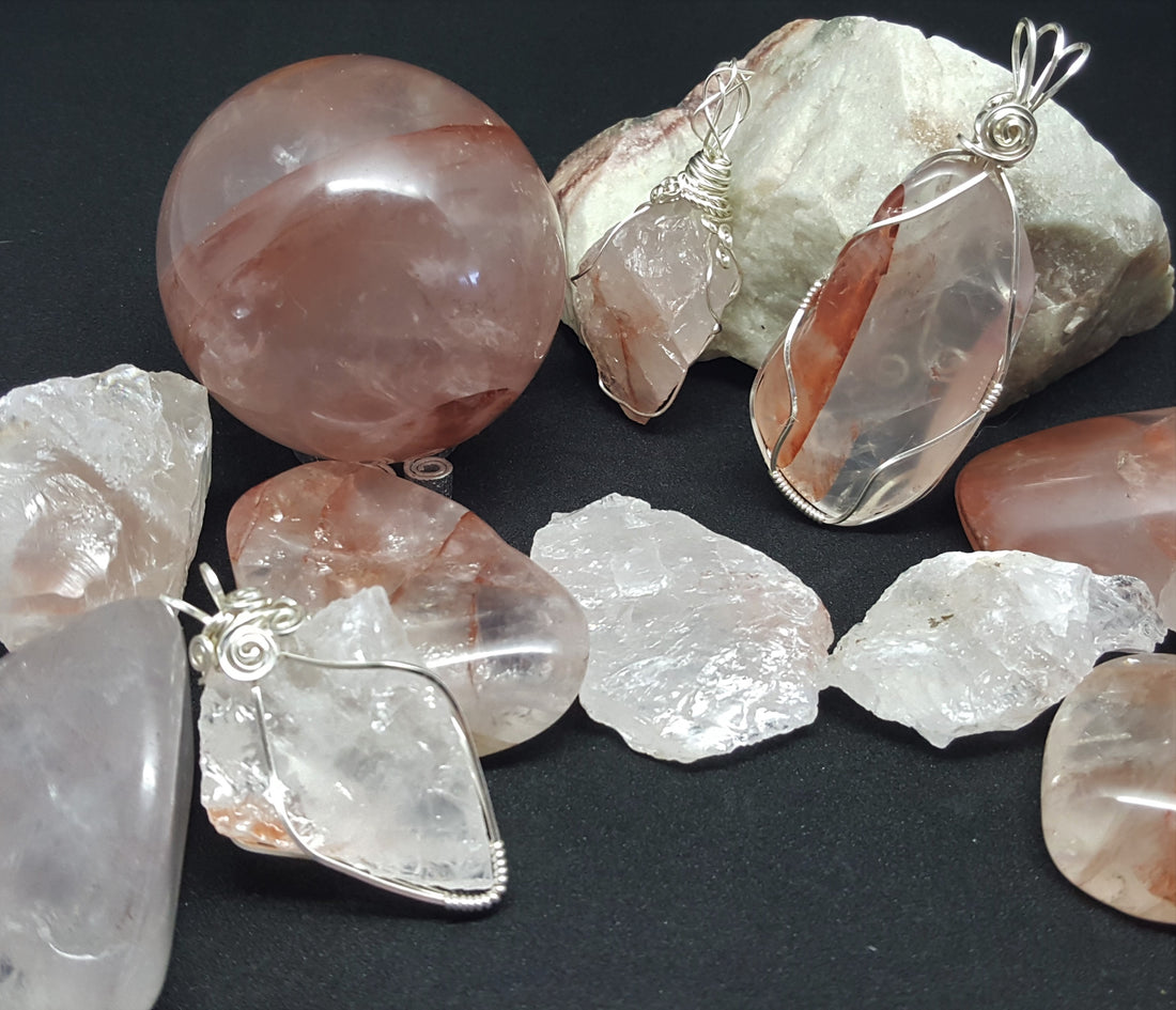 healing fire quartz, hematoid quartz for sale
